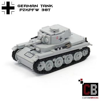 CUSTOM WW2 Tank 38T with Soldier made of LEGO® bricks