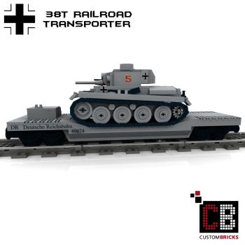Custom WWII Railroad Transporter 38T Tank