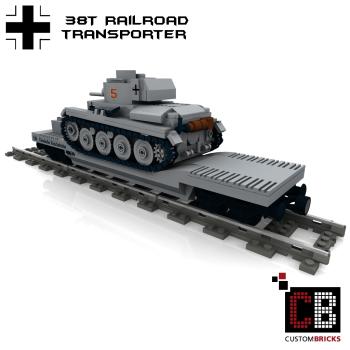 Custom WWII Railroad Transporter 38T Tank