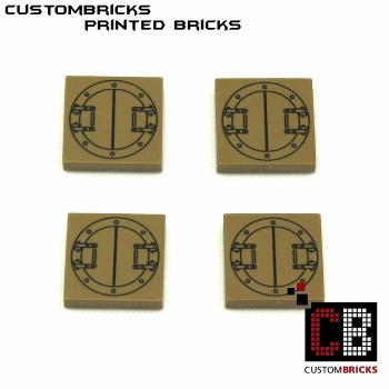 DARK TAN Tile with armored door