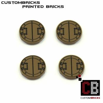 DARK TAN Tile with armored door round