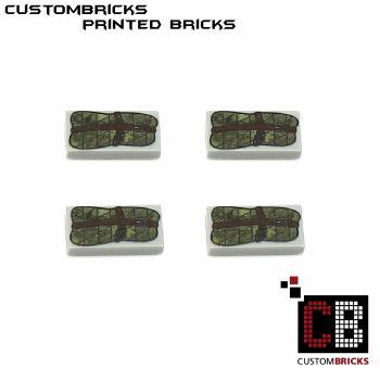 LIGHT BLUISH GREY Tile with Camo Bag