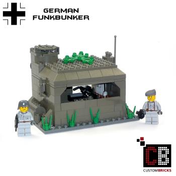 CUSTOM WW2 Funk Bunker with 2 Soldiers made of LEGO® bricks
