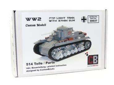 CUSTOM WW2 Polnischer 7TP - leichter Panzer - aus LEGO® Steinen