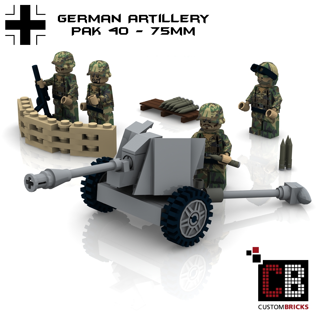 deutsche Armee sIG33 Haubitze Kanone  wie  Cobi small Army WW2 MOC Custom 