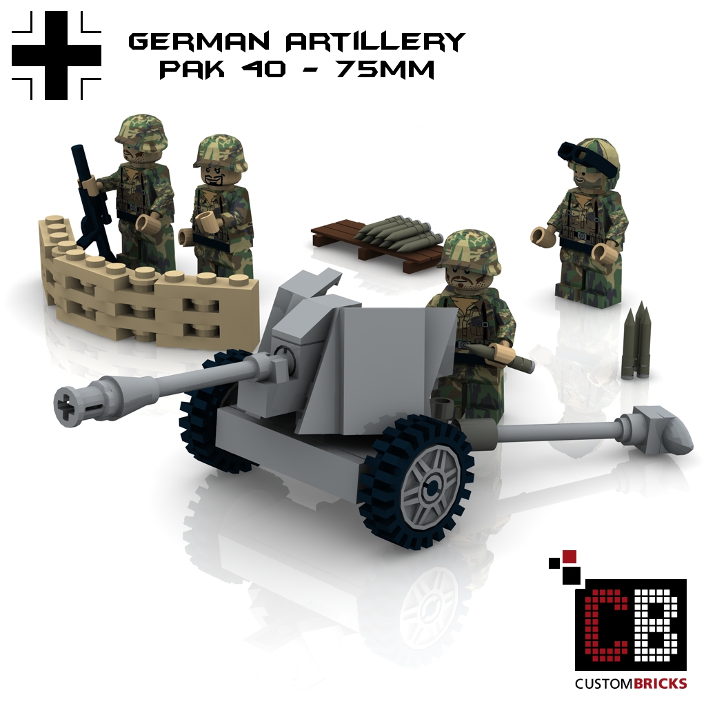  LEGO Custom WW2 Deutsche Artillerie Artillery