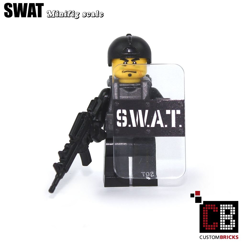 10 Custom Brick Taktikwesten zur Erweiterung von Lego® City Polizei Cobi® Armee 