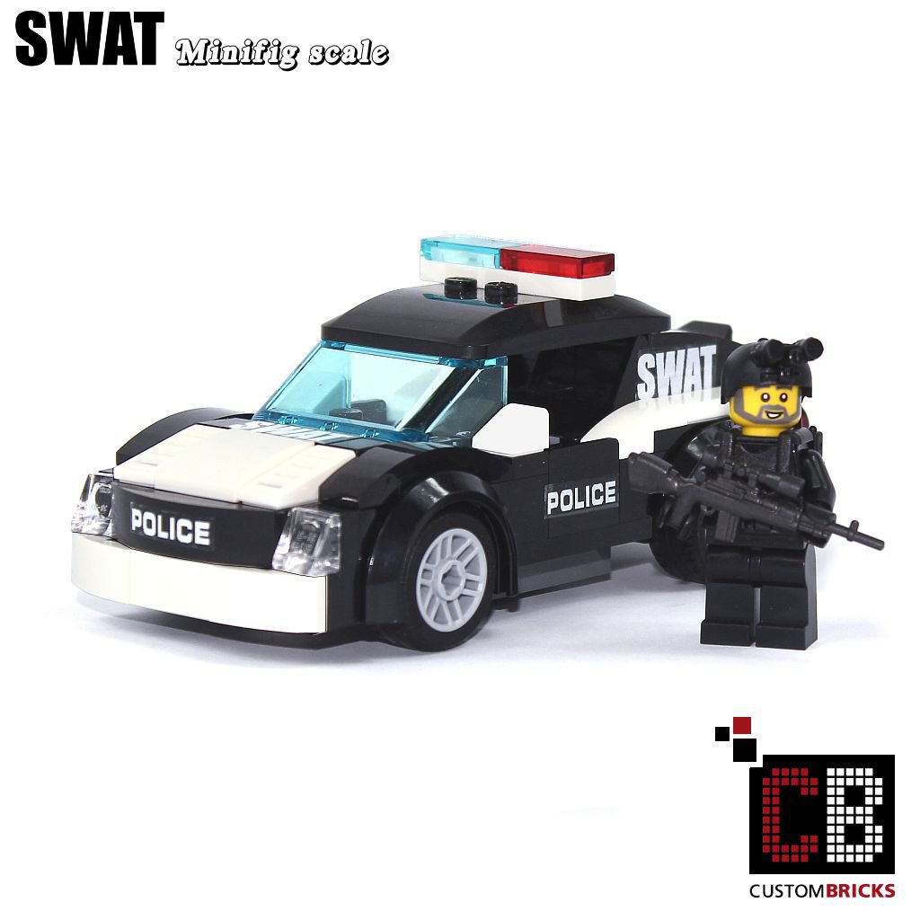 CB CUSTOM City modello POLIZIA SWAT combinata veicolo Fuoristrada da LEGO ® pietre MOC 