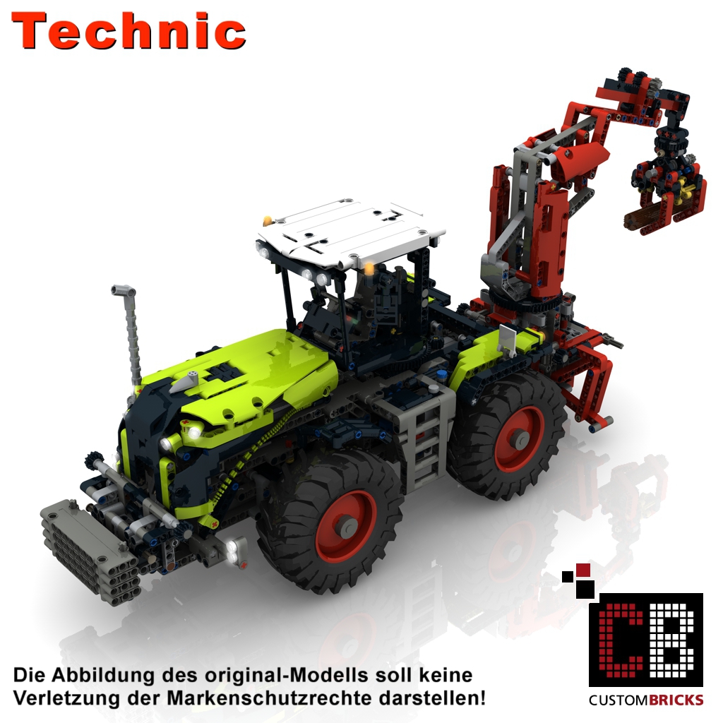 RBi Bauanleitung 42054 Güllegrubber Eigenbau Claas Xerion MOC aus LEGO® Stein 