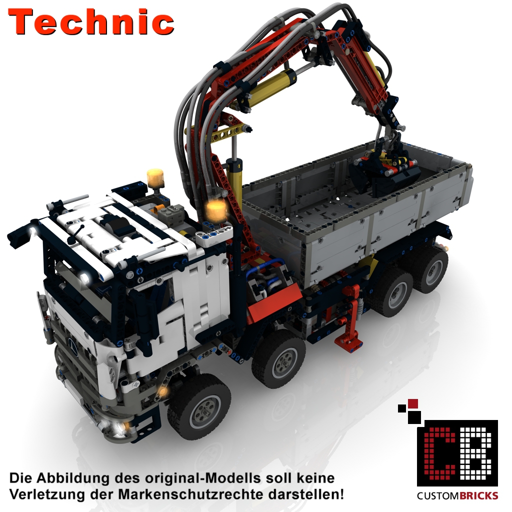 Receta instruction Truck camiones MAN 3 construiste única MOC lego Technic 42043 