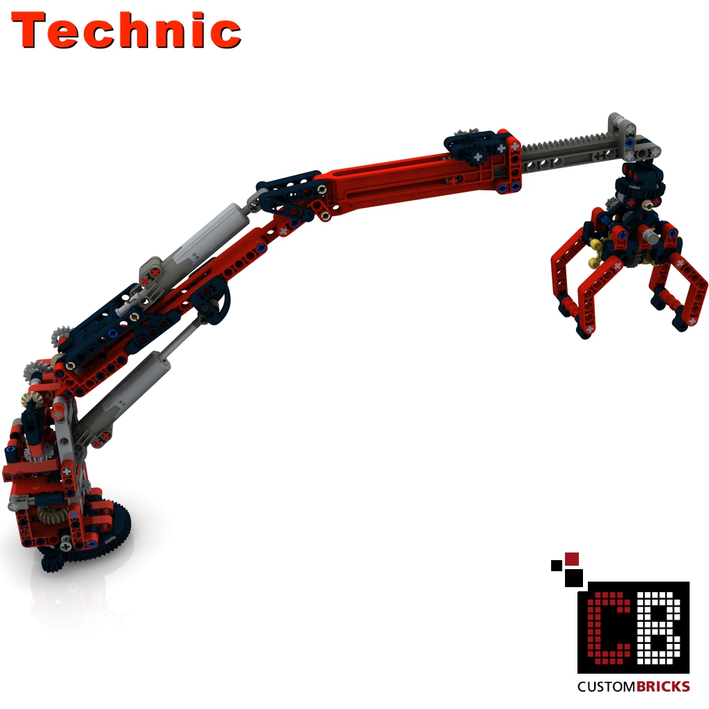 CUSTOMBRICKS LEGO Technic model Custom additional model forestry crane Custombricks MOC Instruction