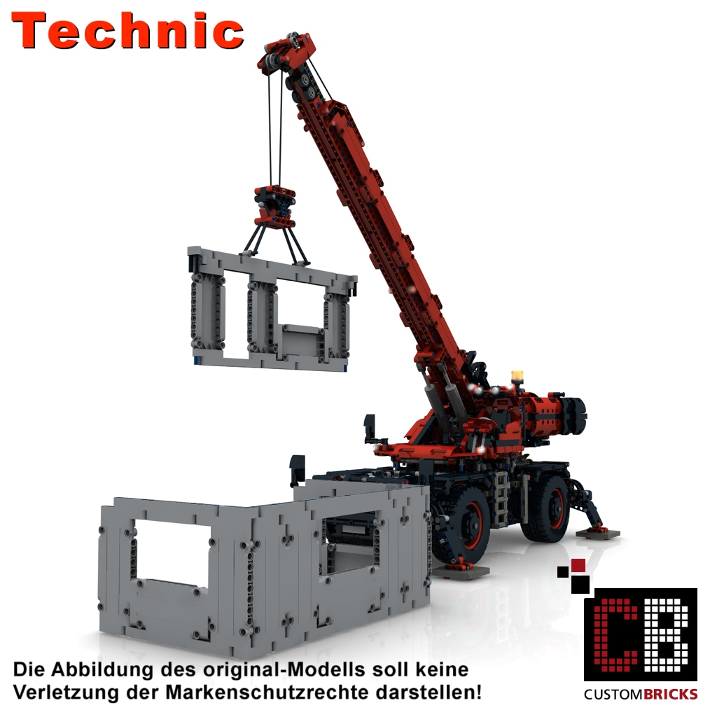 CUSTOMBRICKS LEGO Technic model Custom Rough Terrain Crane