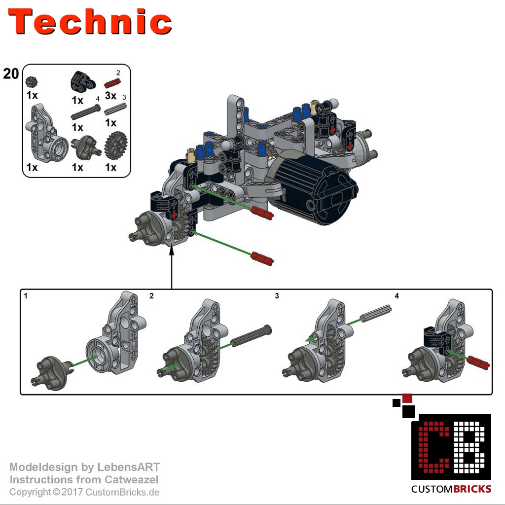 Custombricks De Lego Technic Model Custombricks Moc Instruction