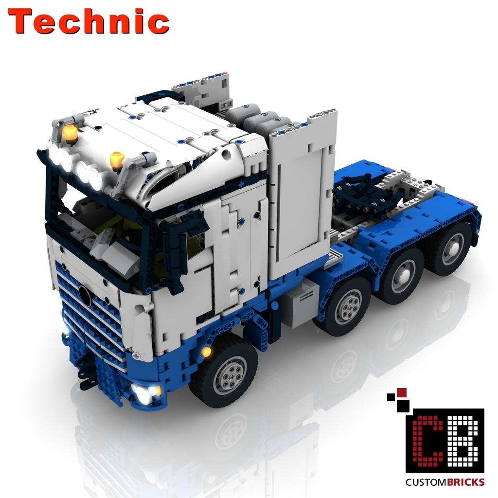 Bauanleitung instruction Truck SLT MAN Eigenbau Unikat Moc aus Lego Technic geb. 