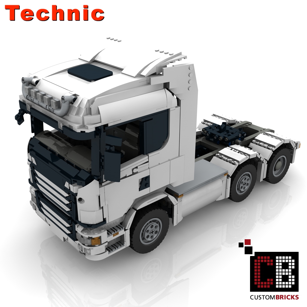 Bauanleitung instruction Anhänger Scania 8258 Eigenbau Unikat Moc Lego Technic 