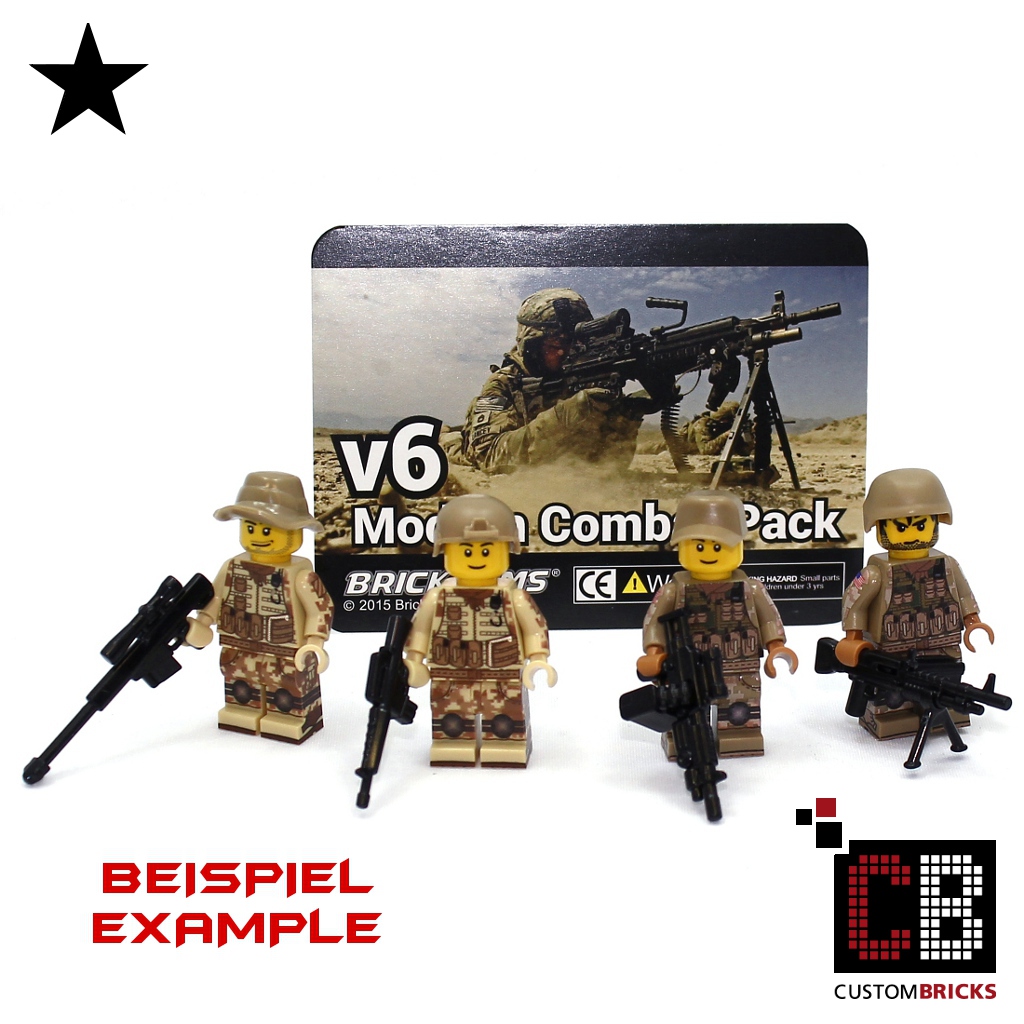 6pcs Militär Soldaten Baukästen Krieg Waffen Figur Kinder Brains Bricks fit lego 