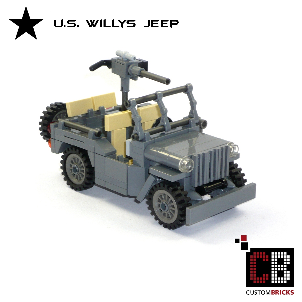  LEGO WW2 WWII Wehrmacht Willys Jeep mit M416
