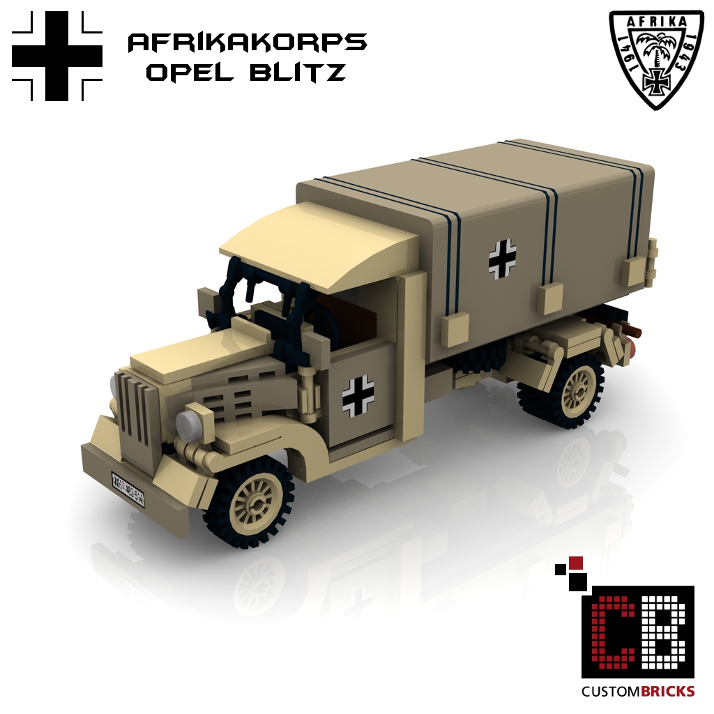 CUSTOMBRICKS Lego Custom WW2 WWII Opel Blitz Planenwagen