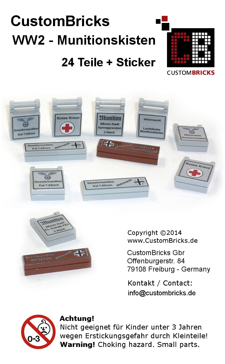 Custombricksde Custombricks Wwii Ammunition Boxes From Lego Parts
