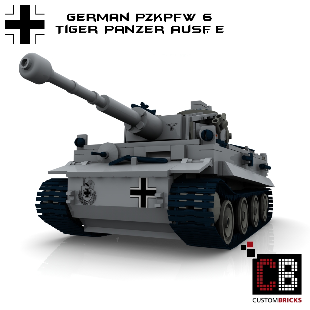 CUSTOM PDF Bauanleitung WW2 WWII Panzer PzKpfw VI TIGER für LEGO® Steine tank 