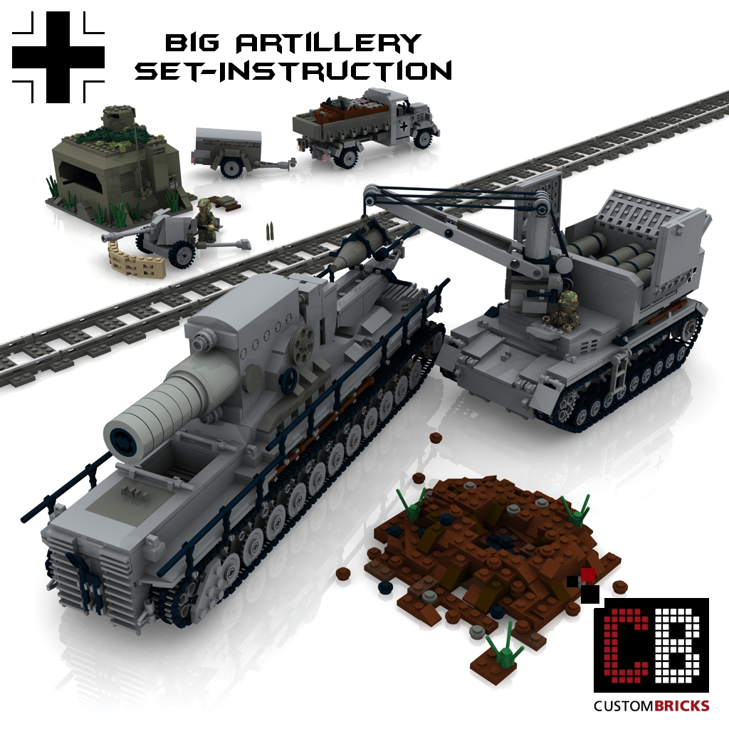 Custombricksde Lego Custom Ww2 Deutsche Artillerie Artillery Set