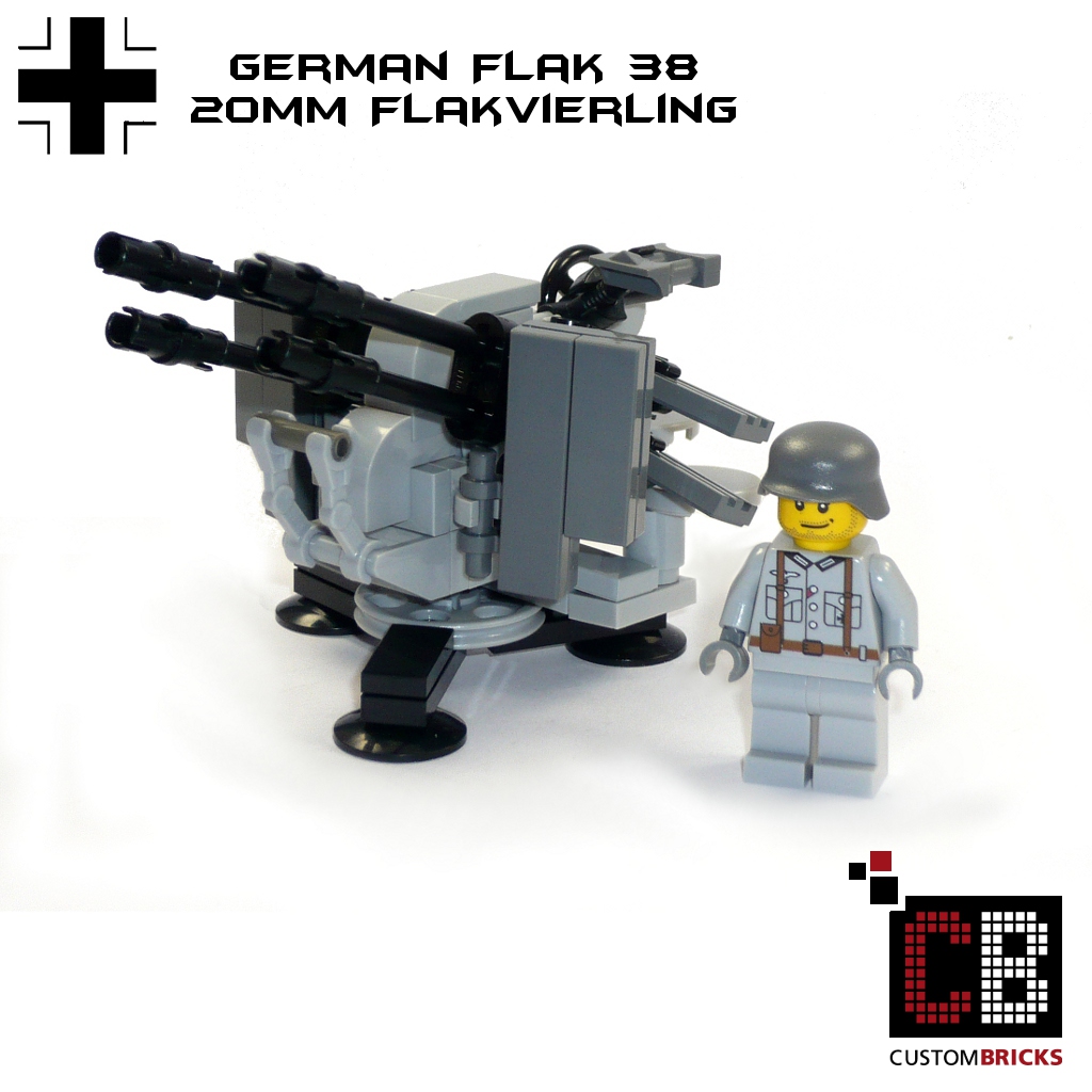 CUSTOMBRICKS LEGO WW2 WWII Wehrmacht Artillerie Artillery LA
