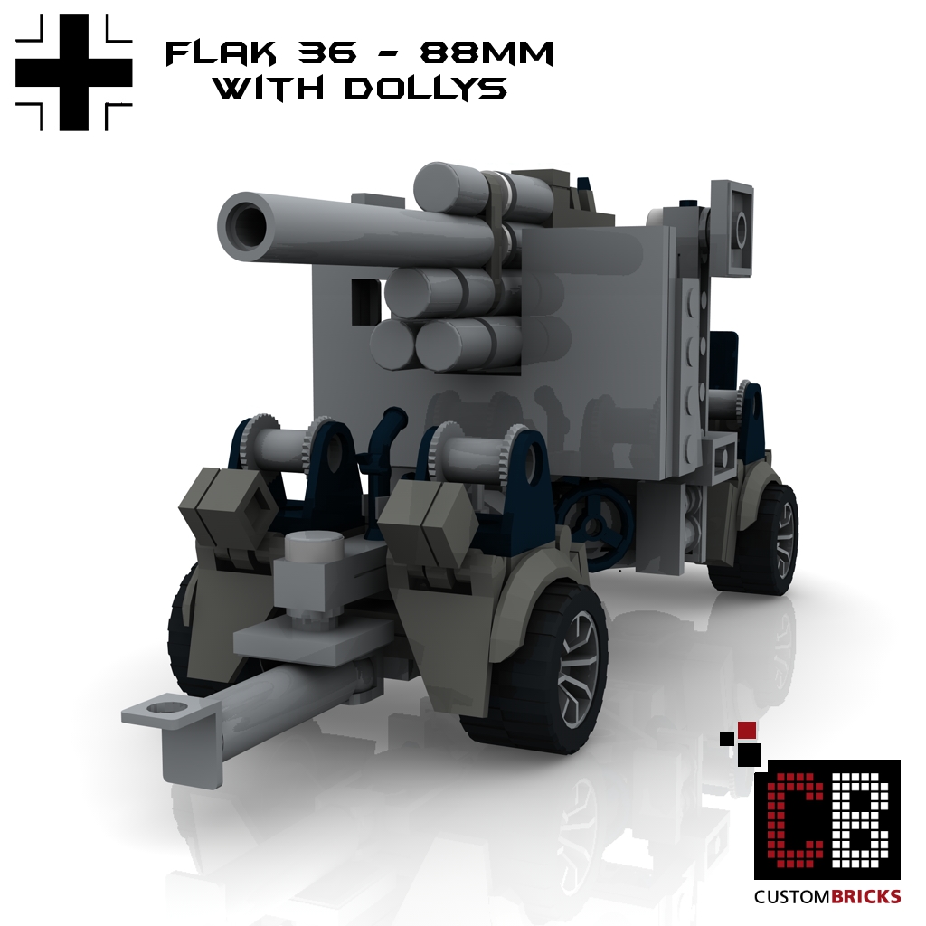 Custombricksde Lego Custom Ww2 Artillerie Flak 36 88mm