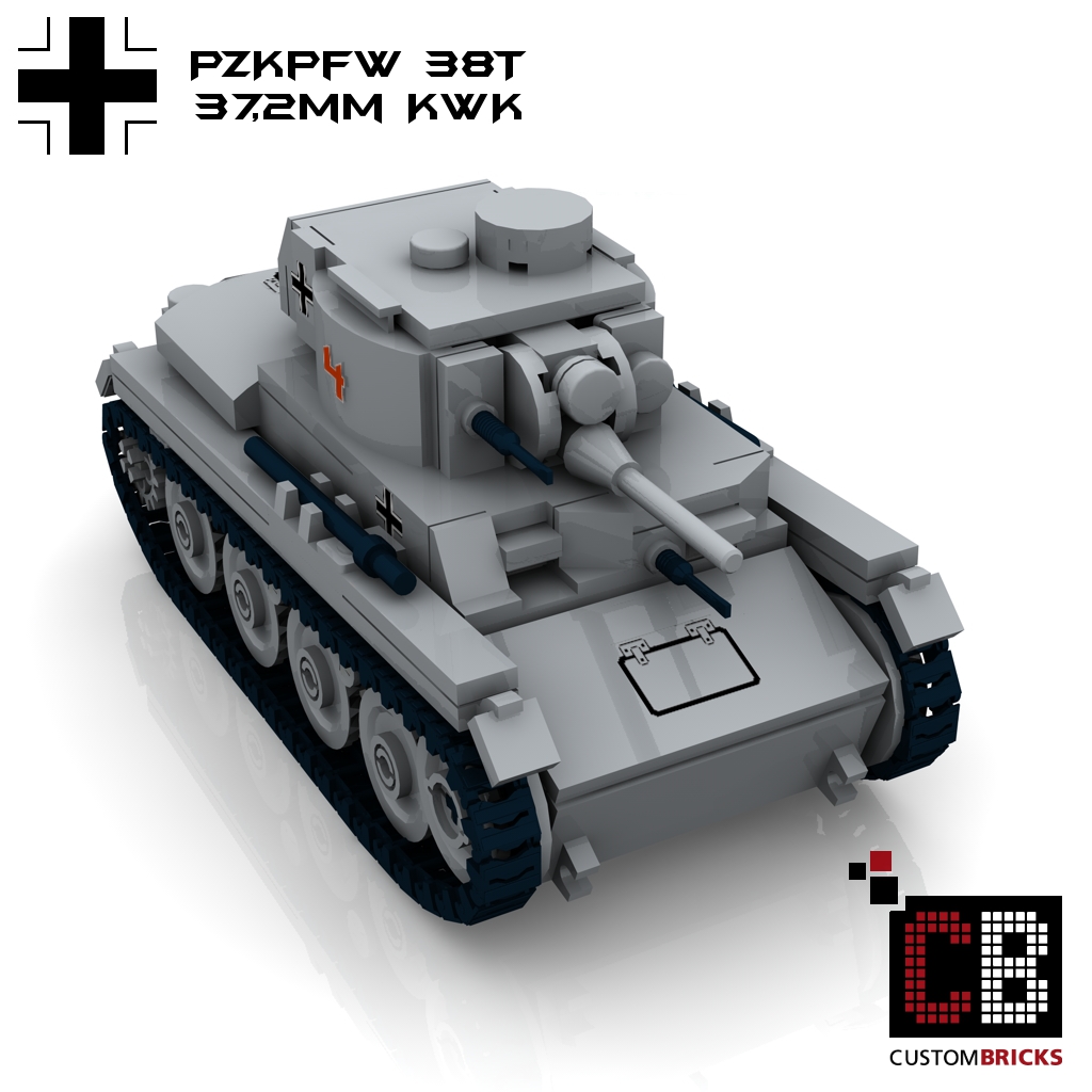 PDF Anleitung Instruction MOC WW2 Panzer III Ausf N Pak 38 aus Lego Steinen 