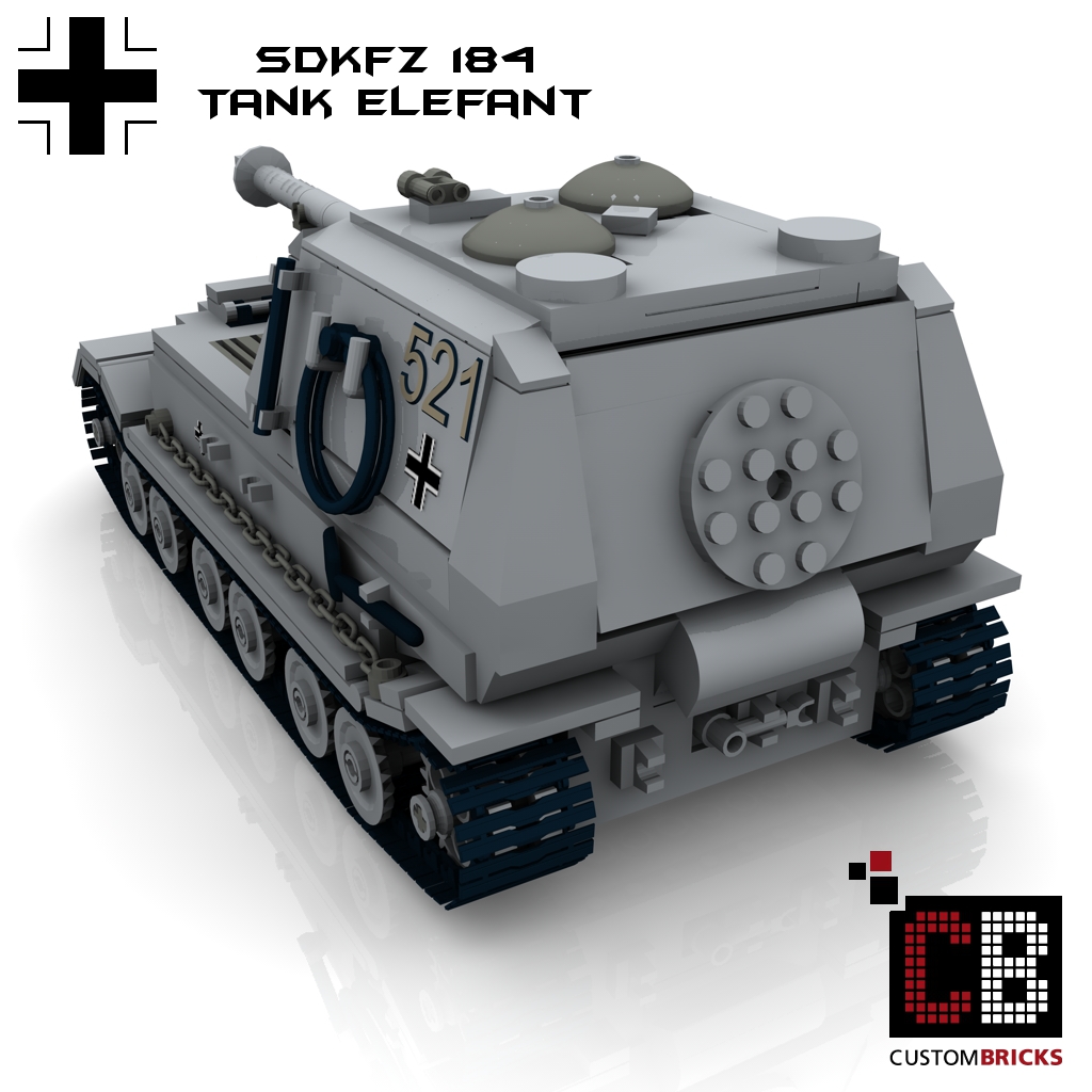 CUSTOMBRICKS.de - LEGO Custom-WW2-Tank-Elefant-SdKfz-184-german-WWII