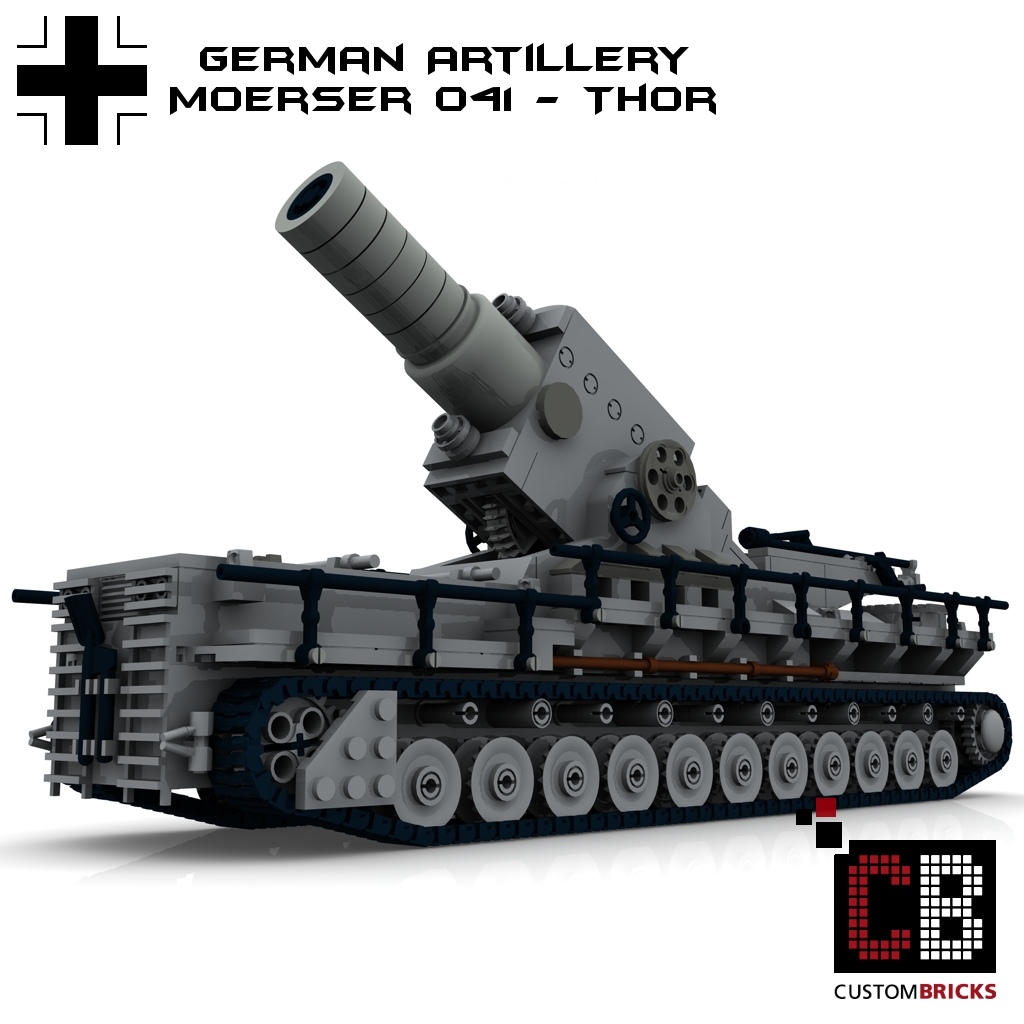 CUSTOM PDF Instructions WW2 WWII MORTAR KARL for LEGO® Bricks
