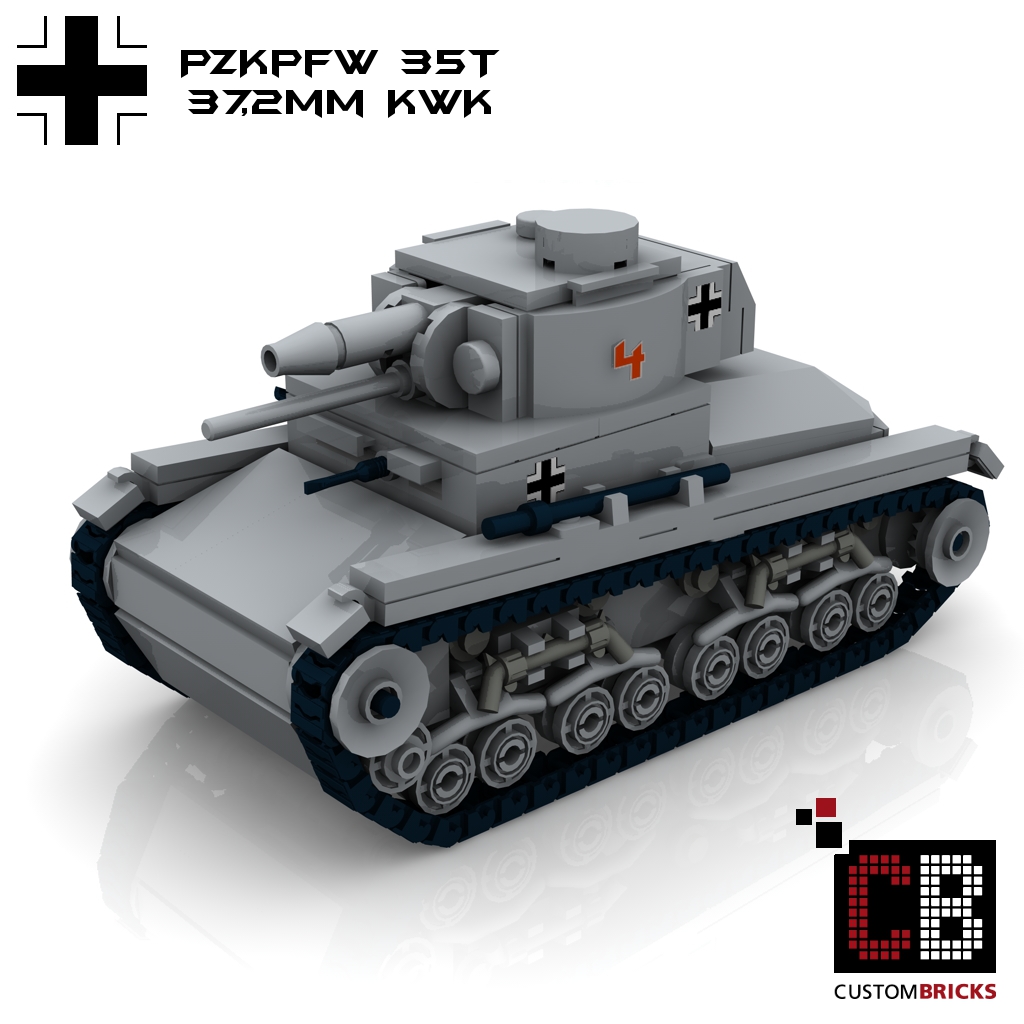 CUSTOM PDF Instructions WW2 WWII Panzer 35t for LEGO® Bricks 