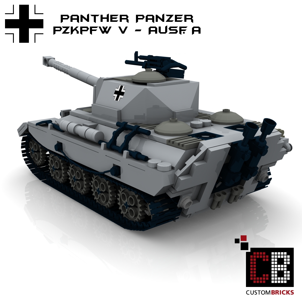 PDF Anleitung Instruction MOC WW2 Panzer V Panther aus Lego Steinen 