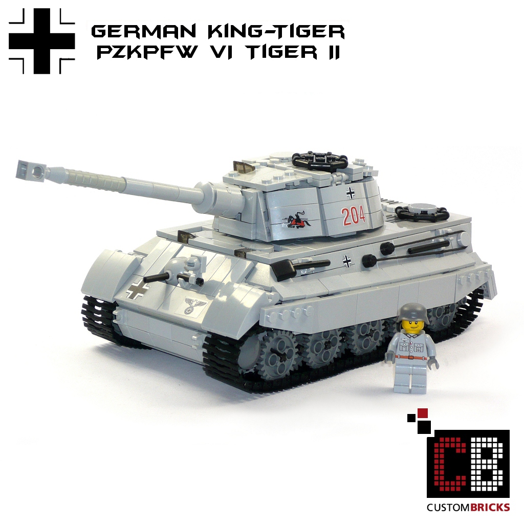 CUSTOMBRICKS CUSTOM WW2 Tiger II Kingtiger BRiCKiZiMo WWII