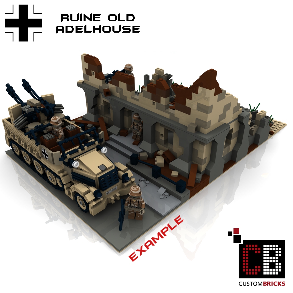  LEGO Custom WW2 Ruine - Adelshaus