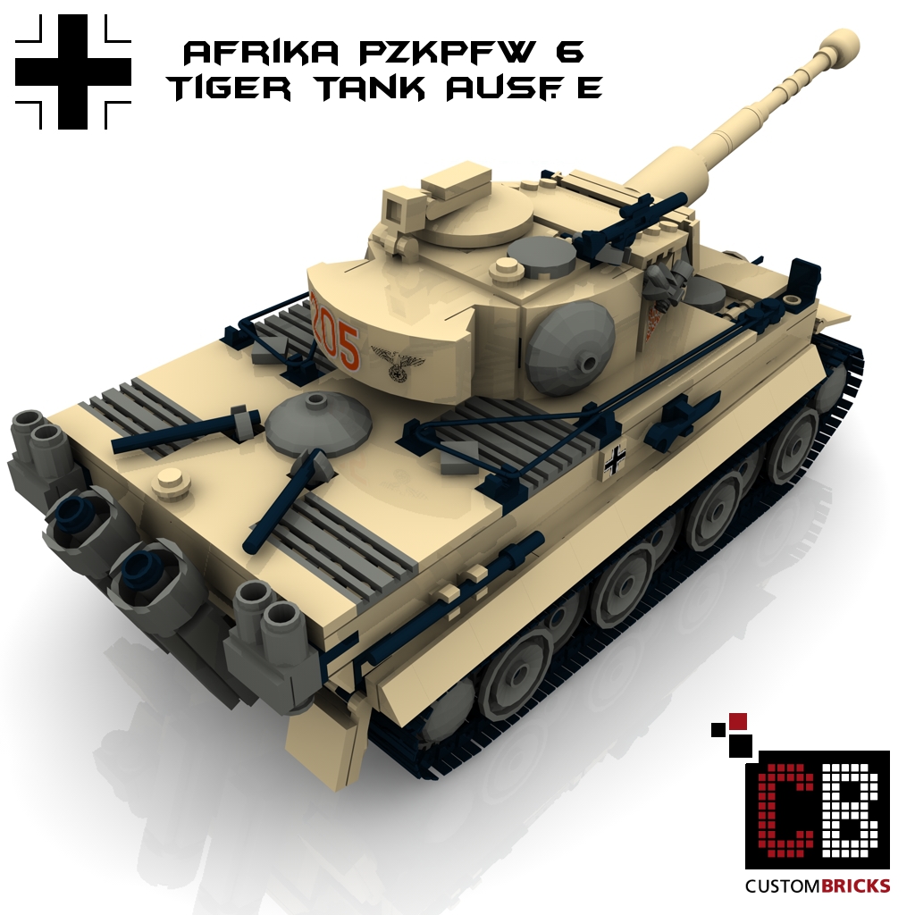 CUSTOMBRICKS.de - LEGO Custom-WW2-Afrikakorps-Tiger-Panzer