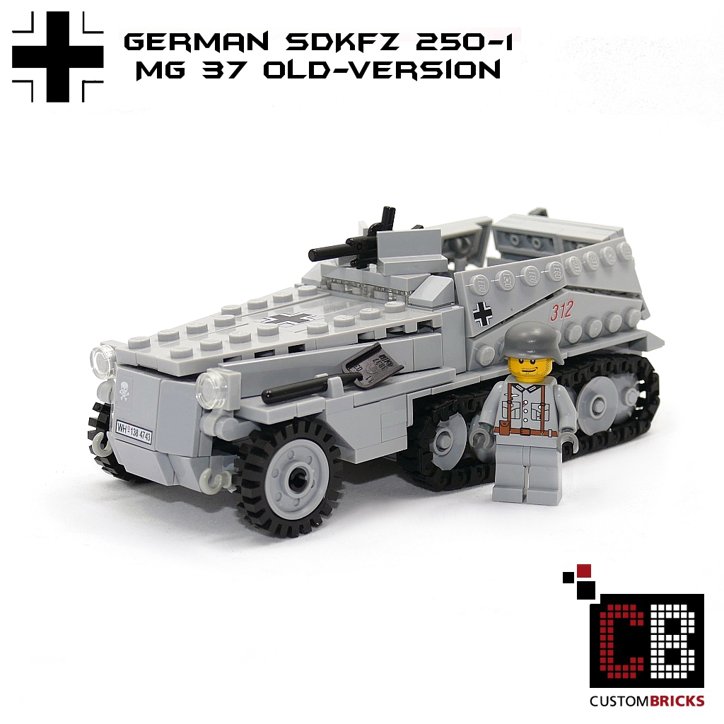 CUSTOMBRICKS LEGO WW2 WWII Wehrmacht SD SDKFZ 250 251 252
