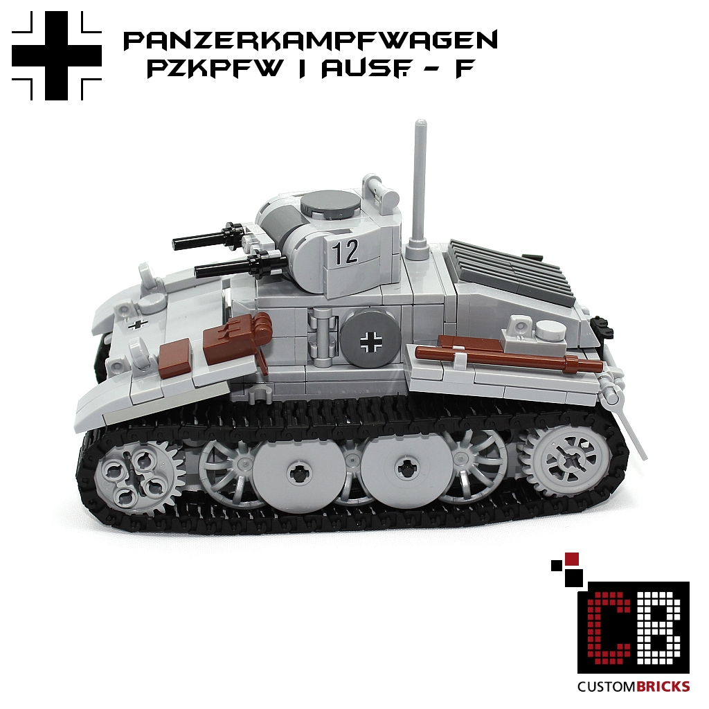  LEGO WW2 WWII Wehrmacht Panzerkampfwagen I Panzer 1 Tank  LA-Design Custombricks Custom PDF Bauanleitung Instructions Download  Deutsche German