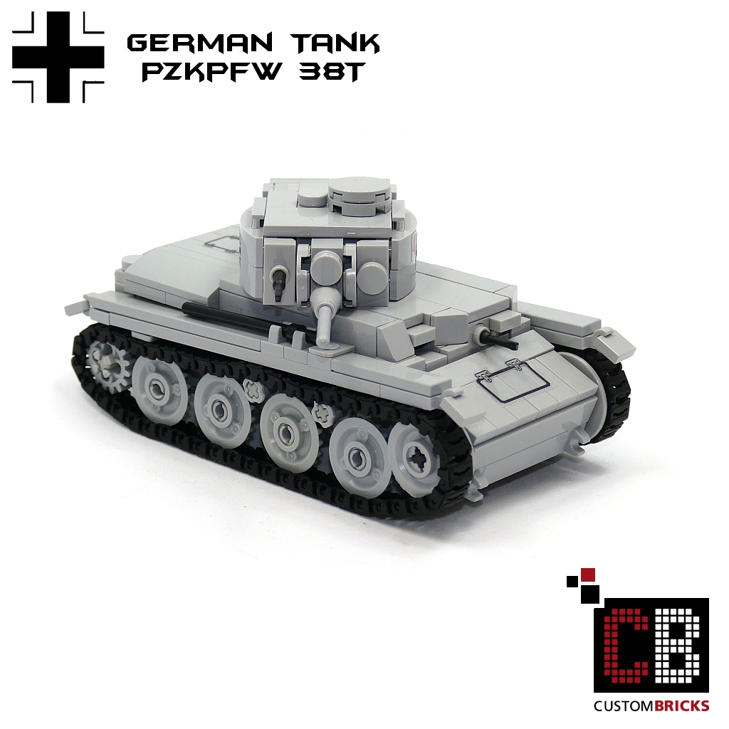 CUSTOMBRICKS CUSTOM 38T Tank Soldierf LEGO WW2 WWII