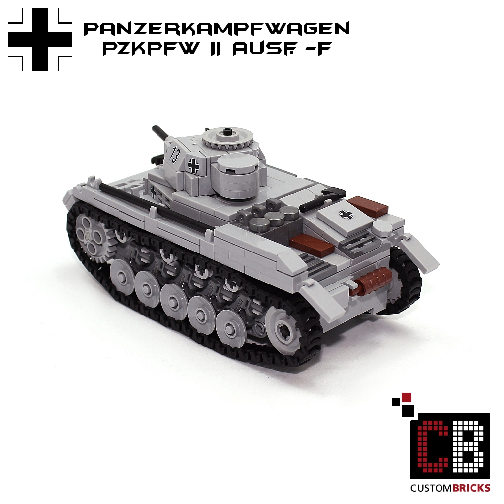 CUSTOMBRICKS LEGO WW2 WWII Panzer Tank II Ausf F
