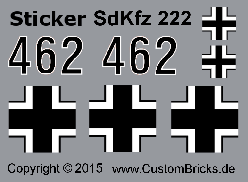 Custom Decals SdKfz 222 Armored Car