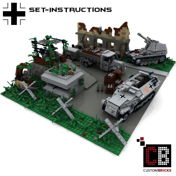 Custom WW2 Ruine + Wespe + Opel Blitz + Bunker + SdKfz 251-9