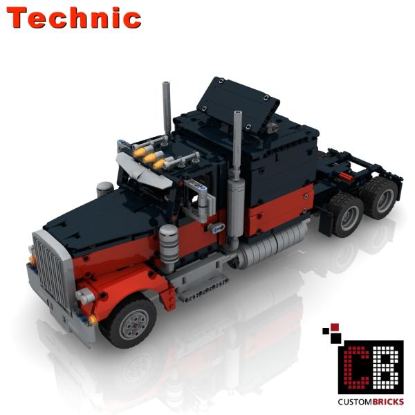 Custom 42128 Long Haul Truck - red