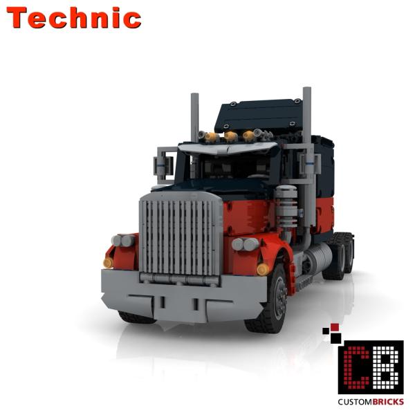 Custom 42128 Long Haul Truck - red