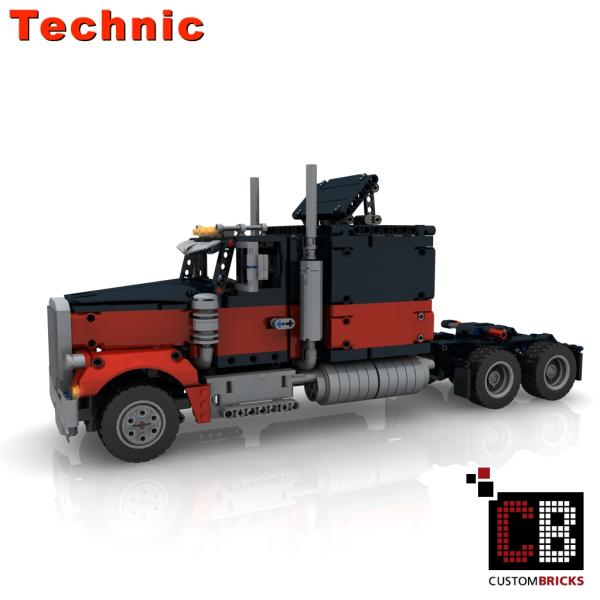 Custom 42128 Long Haul Truck - red