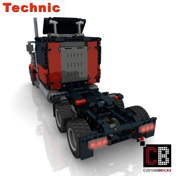 Custom 42128 Long Haul Truck - red