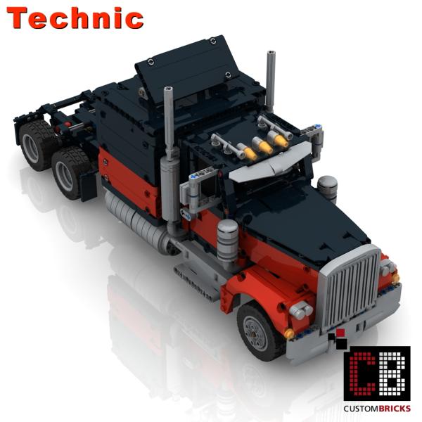 Custom 42128 Long Haul Truck - red