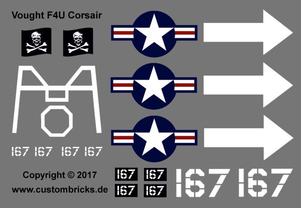 Custom Sticker WW2 Vought F4U Corsair - 167
