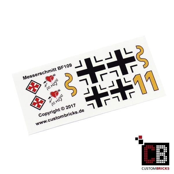 Custom Sticker WW2 Messerschmitt Bf109 - Yellow One