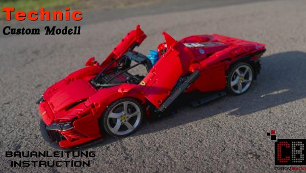 Custom 42143 RC Red Sports Car - modification parts
