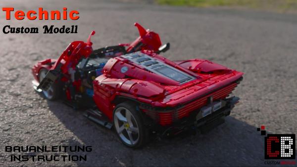 Custom 42143 RC Red Sports Car - modification parts